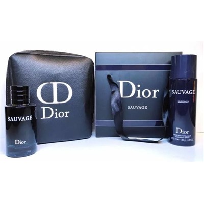 Подарочный набор парфюм + дезодорант Christian Dior Sauvage EDT