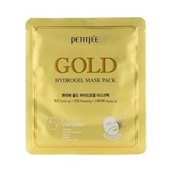 Маски для лица Gold Hydrogel Pack Гидрогелевая с золотом 5 штук упаковка (Корея оригинал)