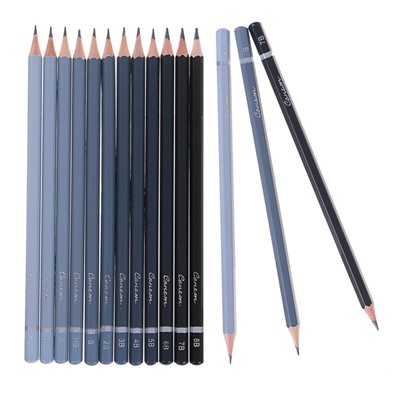 Набор карандашей чернографитных разной твёрдости ЗХК "Сонет", 12 штук, 8B-2H, 12941432