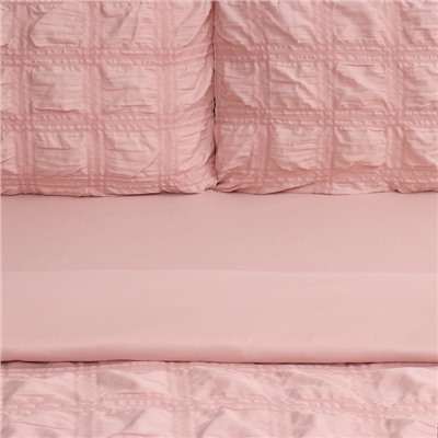Постельное бельё LoveLife евро Texture: rosy, 200х217см,230х240см,50х70см-2шт, микрофибра, 110 г/м2