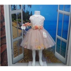 Нарядное платье для девочки (персиковое) TRP1786