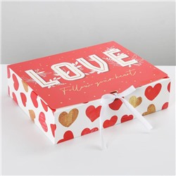 Коробка складная подарочная «LOVE», 31 × 24.5 × 8 см