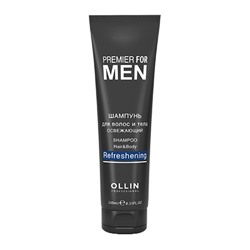 Шампунь для волос и тела освежающий PREMIER FOR MEN OLLIN 250 мл