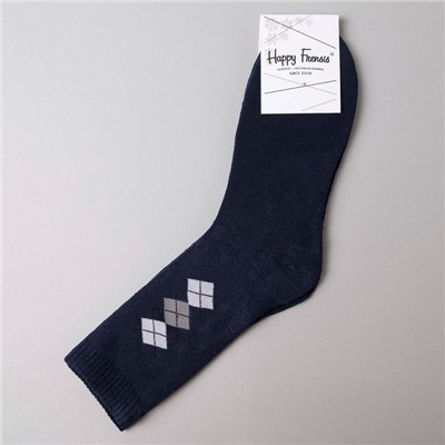 Носки мужские махровые, цвет тёмно-синий, размер 27-29
