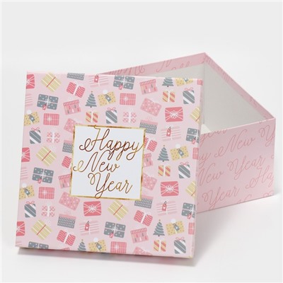 Набор подарочных коробок 10 в 1 «Happy New year», 10 × 10 × 6 ‒ 28 × 28 × 15 см
