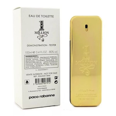 Paco Rabanne One million (для мужчин) EDT 100ml Тестер