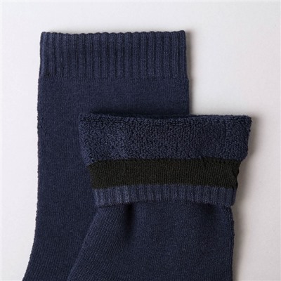 Носки мужские махровые, цвет тёмно-синий, размер 27-29