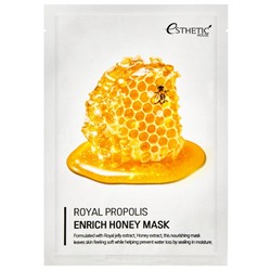 Маска для лица тканевая мед и прополис Royal propolis enrich honey mask Esthetic House