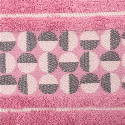 Полотенце махровое Di fronte, 50х90см, цвет розовый, 460г/м, хлопок