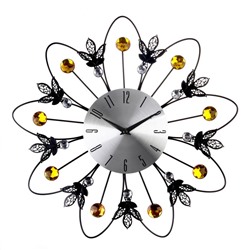 Часы настенные, серия: Ажур, "Ромашка", плавный ход, d-41,5 см, циферблат 15 см