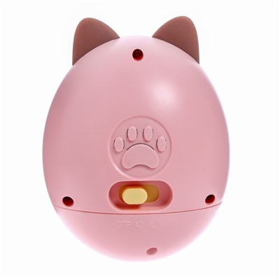 Музыкальная игрушка «Котик-неваляшка», звук, свет, цвет розовый
