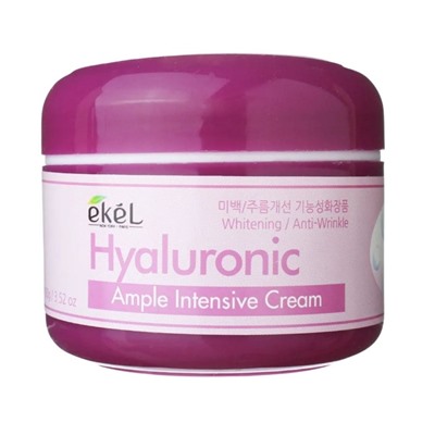 Ekel Крем для лица ампульный увлажняющий с гиалуроновой кислотой / Ample Intensive Cream Hyaluronic, 100 мл