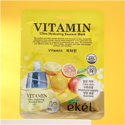 Маска салфетка для лица с витаминами, EKEL, 23 г
