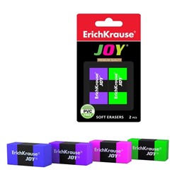 Ластик ErichKrause Joy Rainbow, 2 штуки, блистер