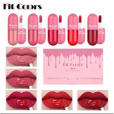 FIT COLORS Набор помад 5шт Matte Lip Gloss Sets