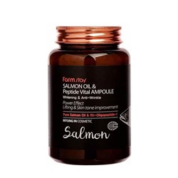 Farm Stay Ампульная сыворотка для лица с маслом лосося и пептидами / Salmon Oil & Peptide Vital Ampoule, 250 мл