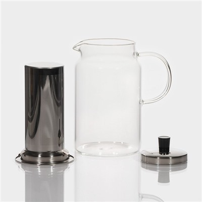 Чайник стеклянный заварочный с металлическим ситом Magistro «Созидание», 1 л