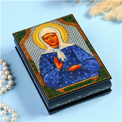 Шкатулка «Матрона Московская»  10×14 см, лаковая миниатюра