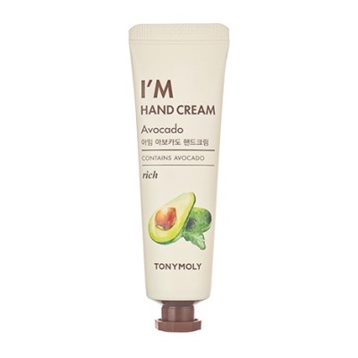 Крем для рук питательный с экстрактом авокадо I’M HAND CREAM Avocado TONYMOLY 30 мл.