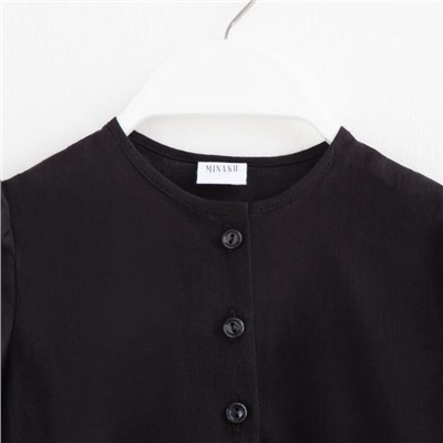 Платье для девочки MINAKU: Cotton collection, цвет чёрный, рост 134 см