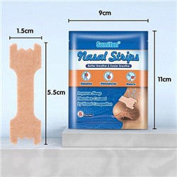 Пластырь для снятия заложенности носа Sumifun Nasal Strips 6шт