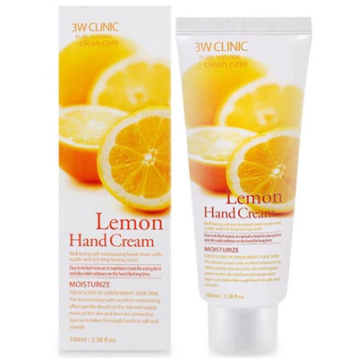 Крем для рук увлажняющий ЛИМОН Lemon Hand Cream 3W CLINIC 100 мл