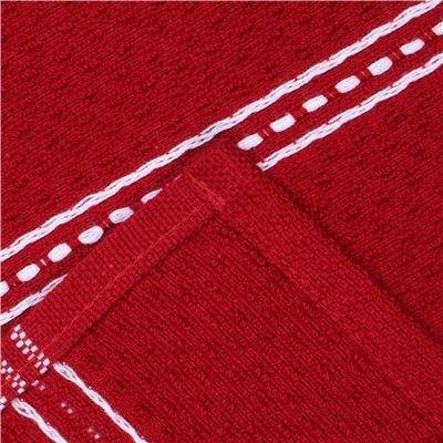 Полотенце Этель, цв. красный, 38х63 см, 100% хл, махра