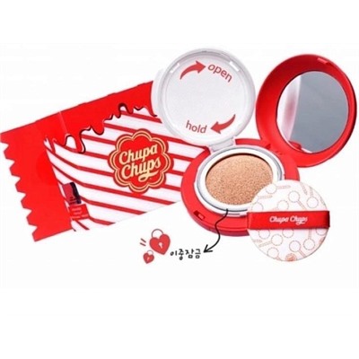 Тональная основа-кушон Chupa Chups Candy Glow Cushion Strawberry SPF 50+ / PA++++ 14гр