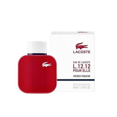 Туалетная вода Laсоste L.12.12 pour elle french panache (90ml) жен. - красный флакон