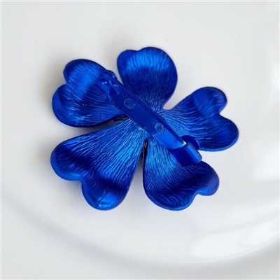 Брошь цветок, цвет синий , арт.411.591