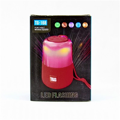 MP-3 колонки Bluetooth TG-168 LED цв.ассорти(FM/USB/micro SD)