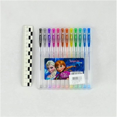 Ручки гелевые. Набор 12 цв. 1,0мм. Glitter Pen. HD-8828-12