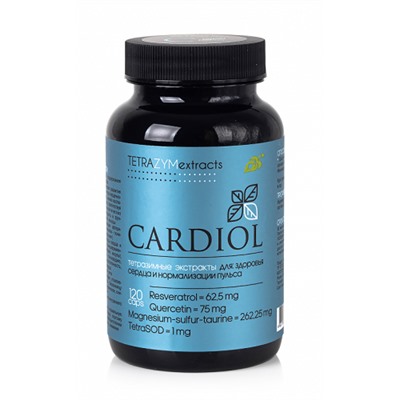 Тетразимные экстракты для здоровья сердца и нормализации пульса CARDIOL Tetra Zym extracts 120 капс.
