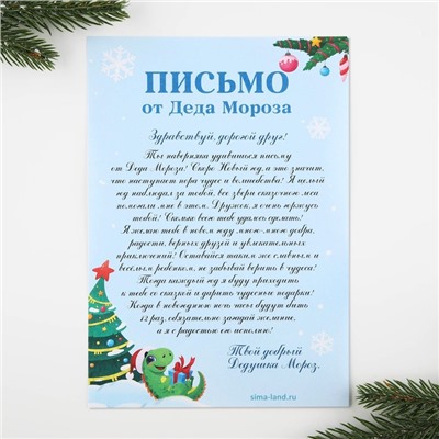 Подарочный набор: блокнот-раскраска, грамота, письмо от Дедушки Мороза «Дино»