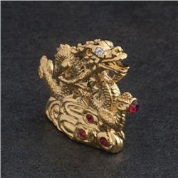 Сувенир "Дракон", с 15-ю рубиновыми стразами