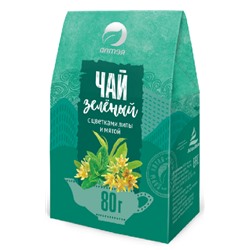 Чай зеленый с липой и мятой, 80 г