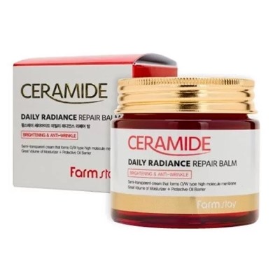 Крем Для Лица Farm Stay CERAMIDE DAILY RADIANCE REPAIR BALM FARMSTAY 80g.