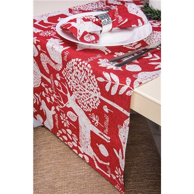 Дорожка на стол из рогожки 145x45 Happy Fox Home