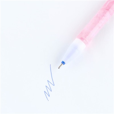 Ручка пиши стирай гелевая со стираемыми чернилами + 9шт стержней «Мрамор», синяя паста, 0,5 мм