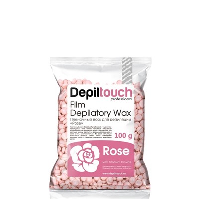 Depiltouch Натуральный пленочный воск Rose с ароматом розы 100 г