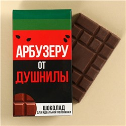 Шоколад молочный «Арбузеру от душнилы», 27 г.