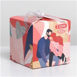 Коробка складная «LOVE», 12 × 12 × 12 см