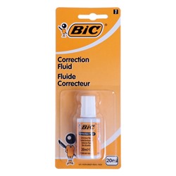 Корректирующая жидкость BIC Correction Fluid, 20 мл, водная основа, блистер