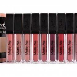 Блески матовые жидкие суперстойкие Sleek make up Matte me 12 шт