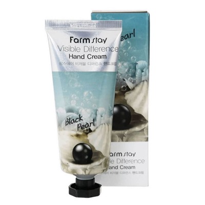 Farm Stay Крем для рук с чёрным жемчугом / Visible Difference Hand Cream Black Pearl, 100 мл