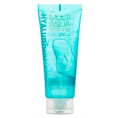 Гель успокаивающий с гиалуроновой кислотой Hyaluronic acid Multi aqua soothing gel FarmStay 200 мл.