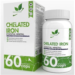 Комплексная пищевая добавка Железо / Chelated iron Essential mineral 60 капс.