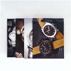 Пакет подарочный Часы 25*32*11см 4 вида (12 в упаковке) HP-S-6304M