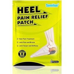 Пластырь Sumifun от болей в пятке и пяточной шпоры Heel Pain Relief 6 пластырей 7 см х 8 см