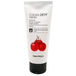 Пенка очищающая с экстрактом ацелоры CLEAN DEW Acerola Foam Cleanser TONYMOLY  180 мл.